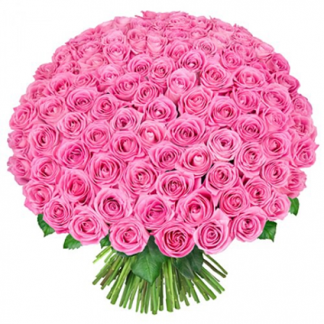 Bouquet of 70 pink roses in a vase - ΒΑΖ 072255